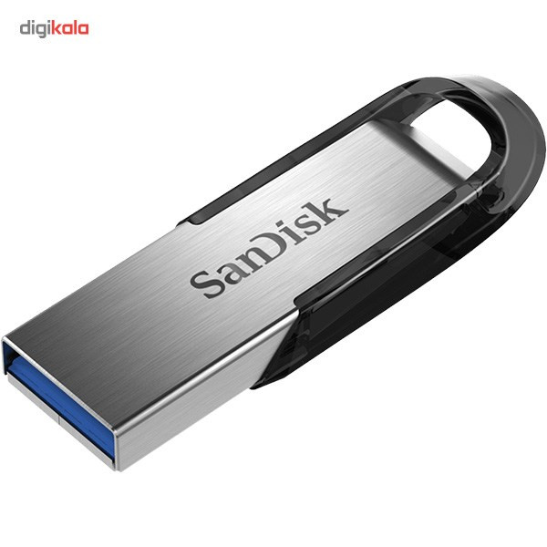 فلش مموری سن دیسک Ultra Flair CZ73 ظرفیت 64 گیگابایت با رابط USB 3.0 و بدنه فلزی مقاوم، سرعت انتقال 150 مگابایت بر ثانیه و سازگار با انواع سیستمعاملها و دستگاهها