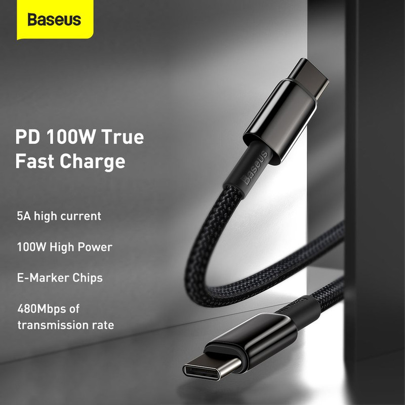 کابل تبدیل USB-C باسئوس مدل Tungsten طول 1 متر
