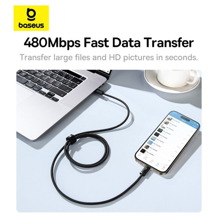 کابل USB-C بیسوس مدل Dynamic 3 Series 100W طول 1 متر