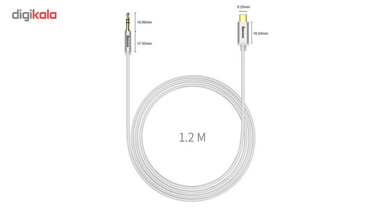 کابل انتقال صدا USB-C به جک 3.5 میلی متری باسئوس مدل M01 به طول 1.2 متر