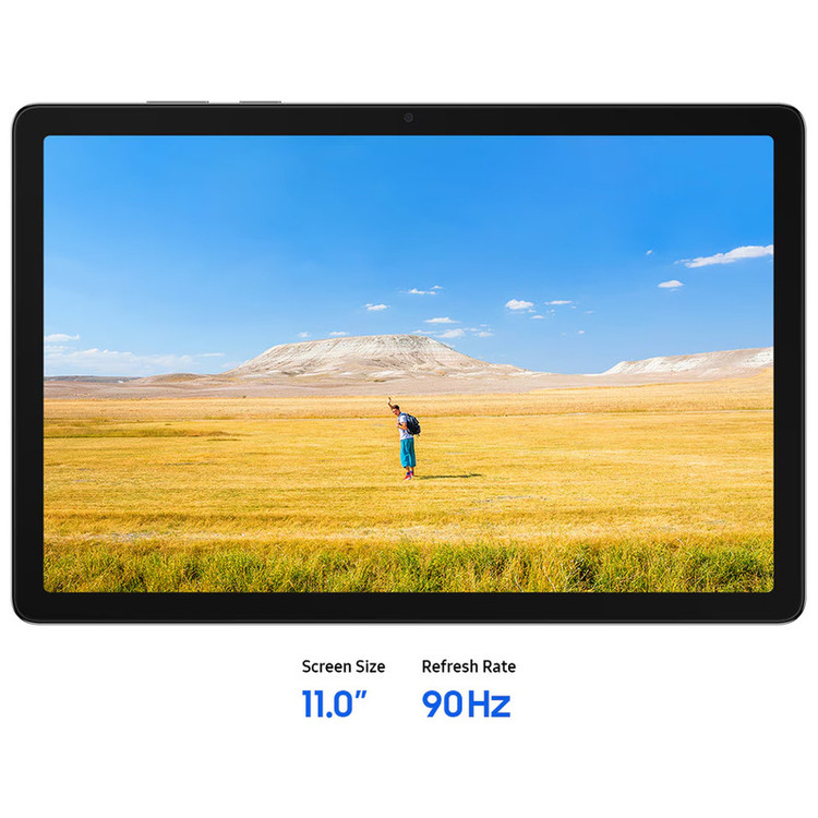 تبلت 11 اینچ سامسونگ مدل Galaxy Tab A11 Plus 5G، ظرفیت 256 گیگابایت و رم 8 گیگابایت، قابلیت پشتیبانی از سیم کارت، رزولوشن دوربین 8 مگاپیکسل، به همراه شارژر دیواری 25 وات سامسونگ مدل EP-TA800