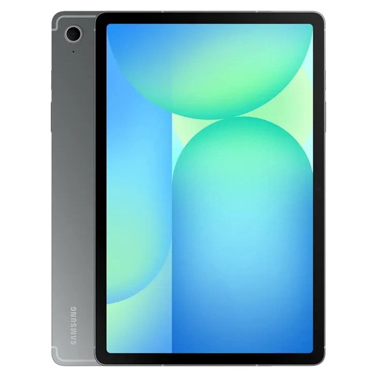 تبلت 10.9 اینچ سامسونگ مدل Galaxy Tab S10 Lite 5G با ظرفیت 128 گیگابایت و رم 6 گیگابایت، قابلیت پشتیبانی از سیم کارت، رزولوشن دوربین اصلی ۸ مگاپیکسل، پشتیبانی از قلم، به همراه شارژر دیواری 25 وات سامسونگ مدل EP-TA800