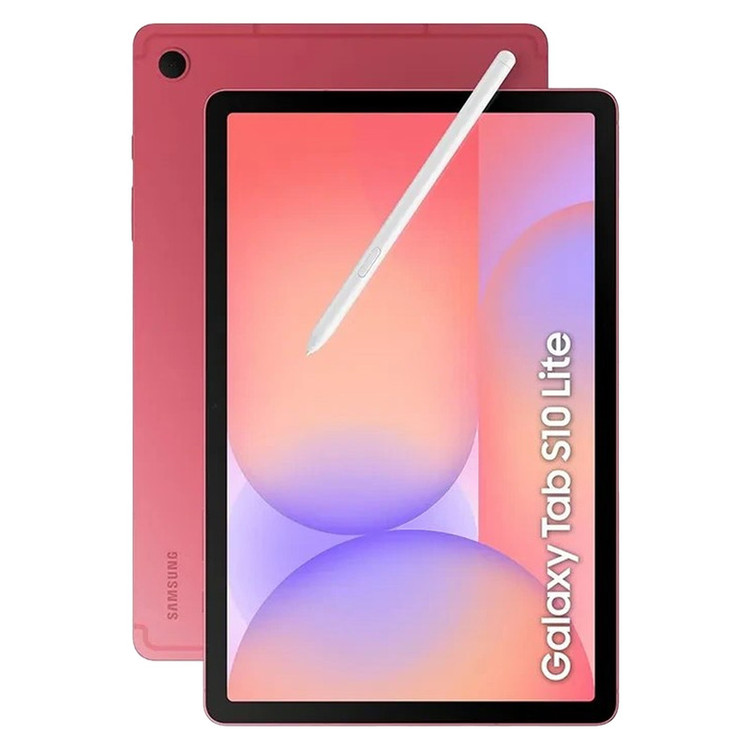 تبلت 10.9 اینچ سامسونگ مدل Galaxy Tab S10 Lite 5G با ظرفیت 128 گیگابایت و رم 6 گیگابایت، قابلیت پشتیبانی از سیم کارت، رزولوشن دوربین اصلی ۸ مگاپیکسل، پشتیبانی از قلم، به همراه شارژر دیواری 25 وات سامسونگ مدل EP-TA800