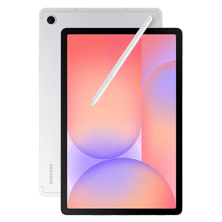 تبلت 10.9 اینچ سامسونگ مدل Galaxy Tab S10 Lite 5G با ظرفیت 128 گیگابایت و رم 6 گیگابایت، قابلیت پشتیبانی از سیم کارت، رزولوشن دوربین اصلی ۸ مگاپیکسل، پشتیبانی از قلم، به همراه شارژر دیواری 25 وات سامسونگ مدل EP-TA800