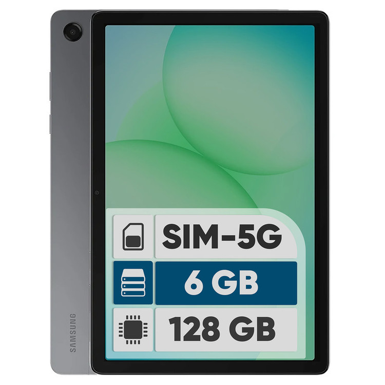 تبلت 11 اینچ سامسونگ مدل Galaxy Tab A11 Plus 5G، ظرفیت 128 گیگابایت و رم 6 گیگابایت، قابلیت پشتیبانی از سیم کارت، رزولوشن دوربین 8 مگاپیکسل، به همراه شارژر دیواری 25 وات سامسونگ مدل EP-TA800