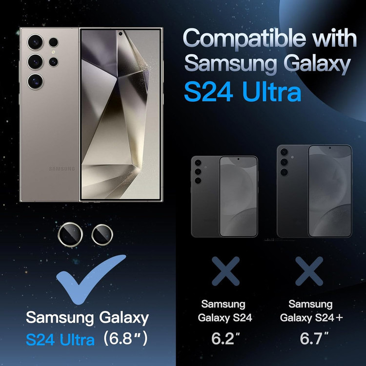 محافظ لنز دوربین گوف مدل رینگی مناسب برای گوشی موبایل سامسونگ Galaxy S24 Ultra