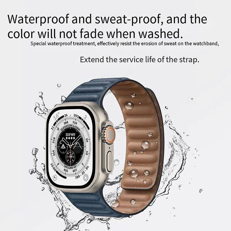 بند پنتر مدل Magnetic Leather 2C Link مناسب برای اپل واچ سری 1/2/3/4/5/6/7/8/9/ SE / ULTRA / ULTRA 2 سایز 42/44/45/49 میلی متری
