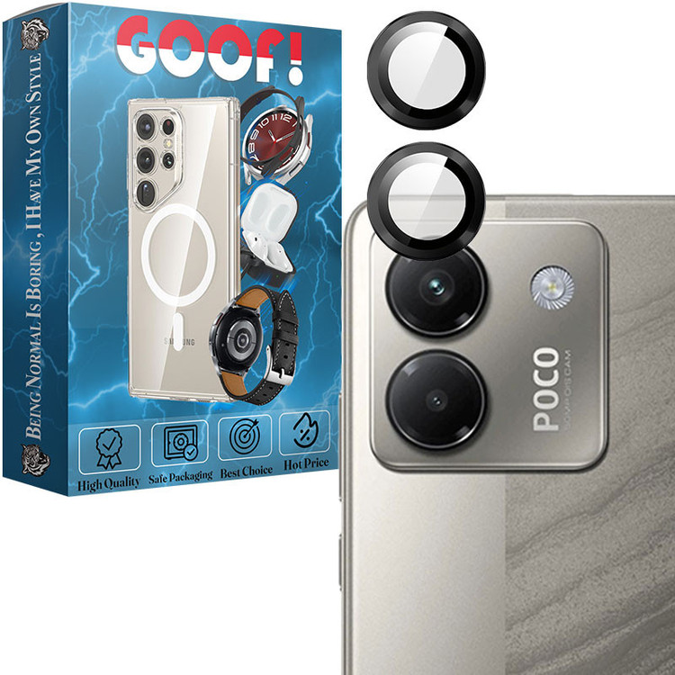محافظ لنز دوربین گوف مدل Ring Metal مناسب برای گوشی موبایل شیائومی Poco M7 Pro