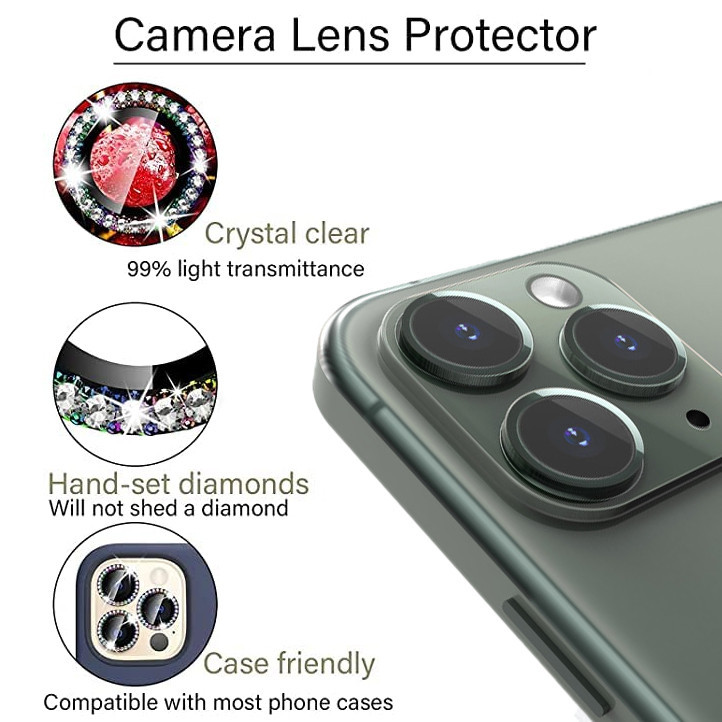 محافظ لنز دوربین گوف مدل Diamond Ring مناسب برای گوشی موبایل اپل iPhone 11Pro / 11 Pro Max