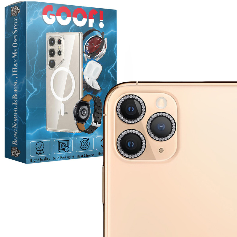 محافظ لنز دوربین گوف مدل Diamond Ring مناسب برای گوشی موبایل اپل iPhone 11Pro / 11 Pro Max