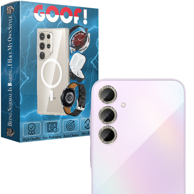 محافظ لنز دوربین گوف مدل Diamond مناسب برای گوشی موبایل سامسونگ Galaxy A35