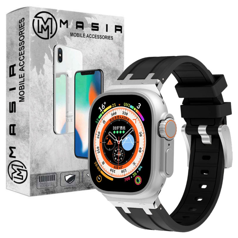 بند مسیر مدل Bracelet Sport Silicone Strap مناسب برای اپل واچ سری 1/2/3/4/5/6/7/8/9/ SE / ULTRA / ULTRA 2 سایز 42/44/45/49 میلی متری
