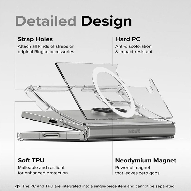 کاور گوف مدل Clear Magnetic مناسب برای گوشی موبایل سامسونگ Galaxy Z Fold 6