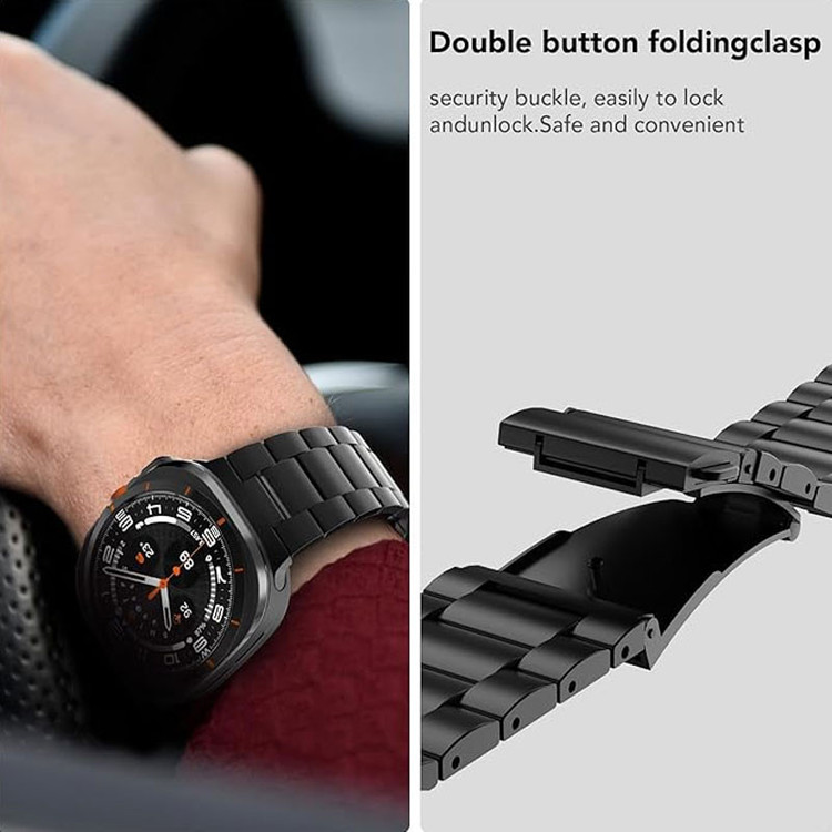 بند مسیر مدل 3bead Clasp Stainless مناسب برای ساعت هوشمند سامسونگ Galaxy Watch Ultra 47mm