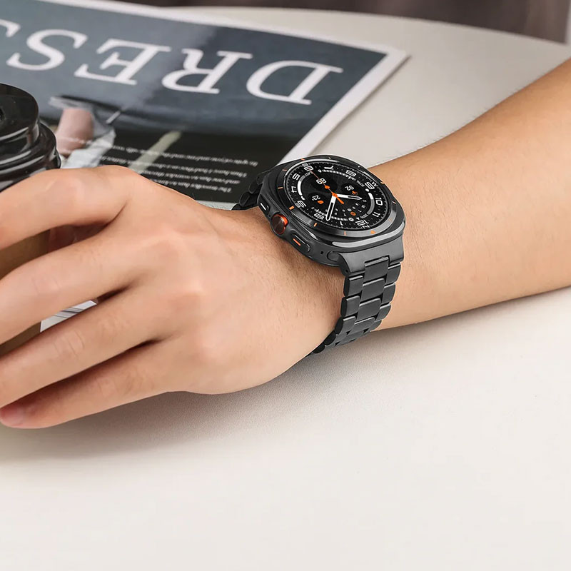 بند مسیر مدل 3bead Clasp Stainless مناسب برای ساعت هوشمند سامسونگ Galaxy Watch Ultra 47mm