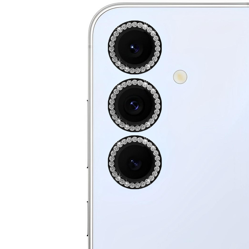 محافظ لنز دوربین مسیر مدل رینگی نگین دار مناسب برای گوشی موبایل سامسونگ Galaxy S24 FE