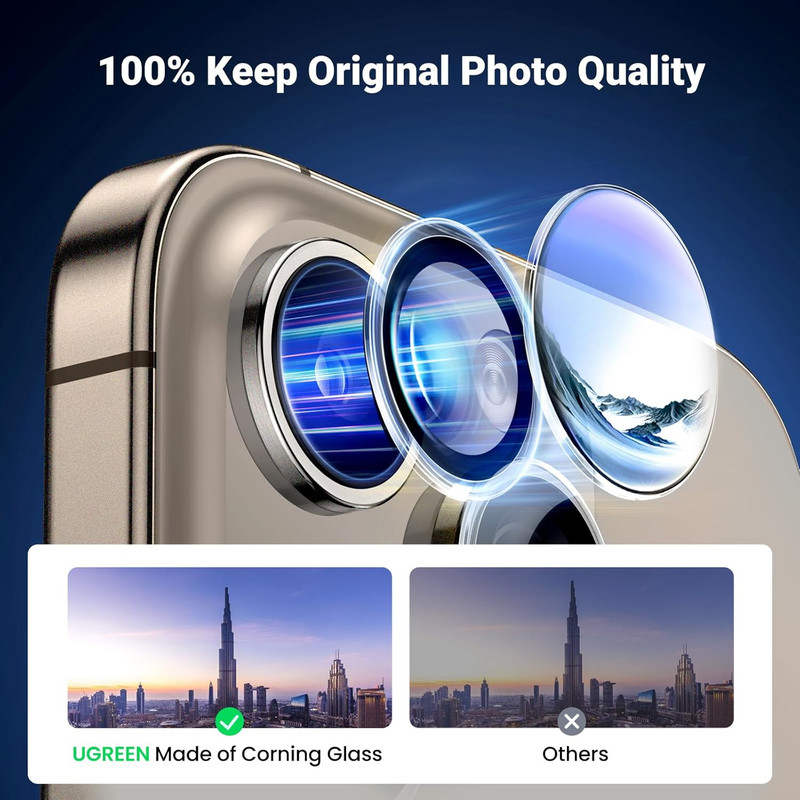 محافظ لنز دوربین گوف مدل Ring Metal مناسب برای گوشی موبایل اپل iPhone 16 / 16 Plus