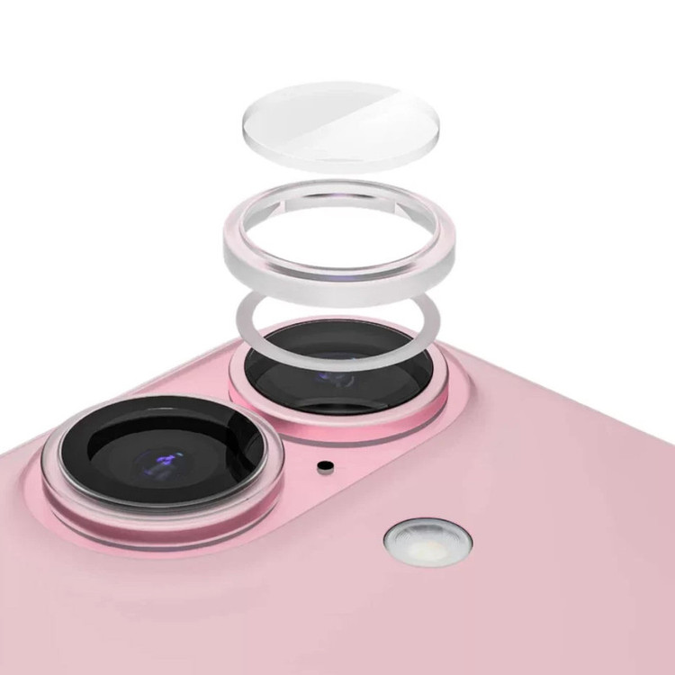 محافظ لنز دوربین گوف مدل Ring Metal مناسب برای گوشی موبایل اپل iPhone 16 / 16 Plus
