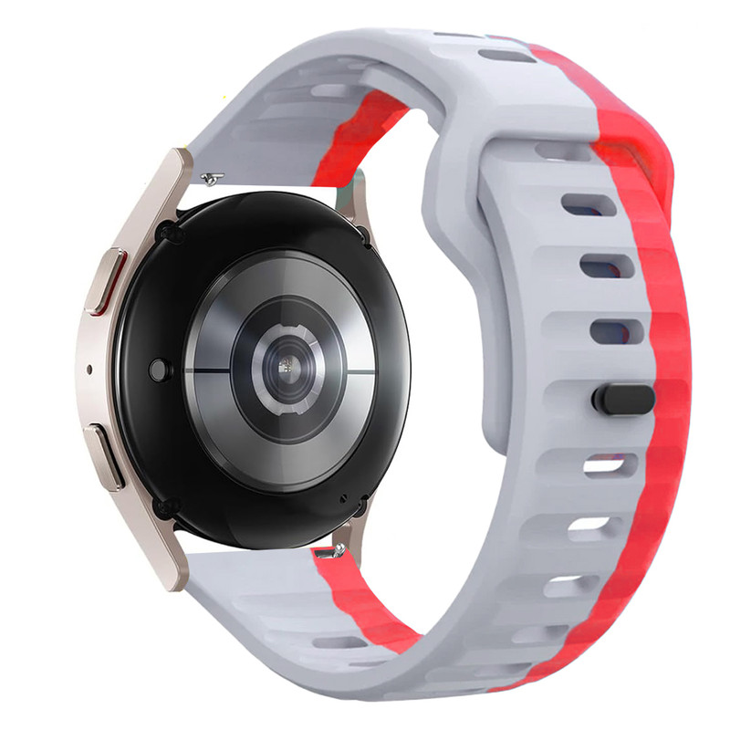 بند گوف مدل Silicone Dual Belt مناسب برای ساعت هوشمند 20 میلی متری سامسونگ Galaxy Watch Active 2 44mm