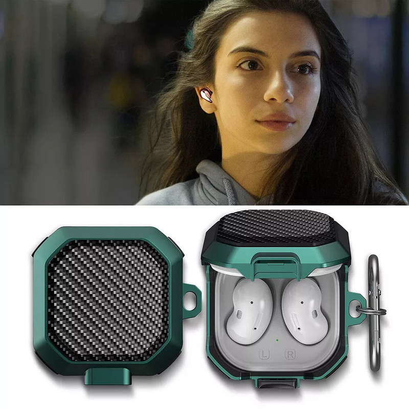 کاور گوف مدل Eggshell Carbon مناسب برای کیس هدفون سامسونگ Galaxy Buds Live