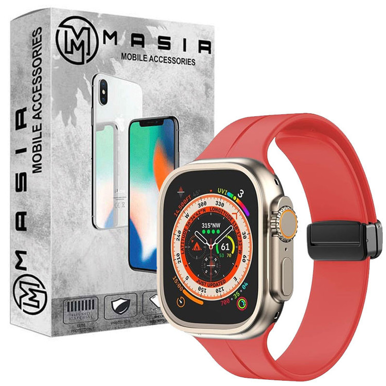 بند مسیر مدل Bracelet Correa Magnetic مناسب برای اپل واچ سری 1/2/3/4/5/6/7/8/9/SE سایز 38/40/41 میلی متری