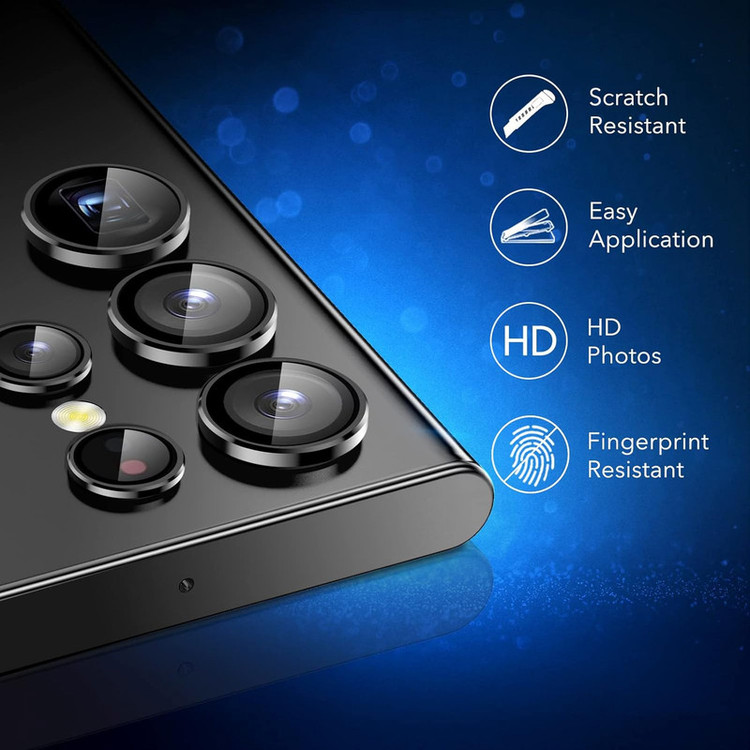 محافظ لنز دوربین گوف مدل Metal مناسب برای گوشی موبایل سامسونگ Galaxy S22 Ultra