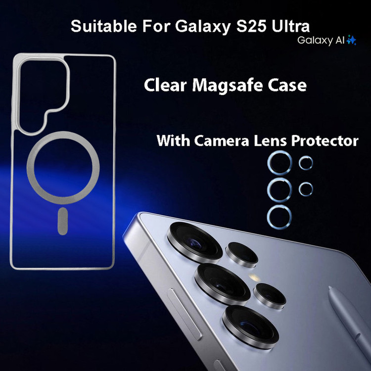 کاور گوف مدل Magsafe Lens مناسب برای گوشی موبایل سامسونگ Galaxy S25 Ultra به همراه محافظ لنز دوربین