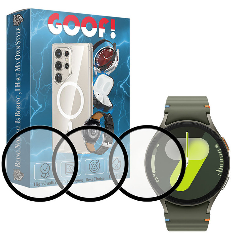 محافظ صفحه نمایش گوف مدل PMMA مناسب برای ساعت هوشمند سامسونگ Galaxy Watch 7 40mm بسته سه عددی