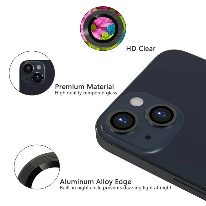 کاور گوف مدل Clear Lens مناسب برای گوشی موبایل اپل iPhone 13 به همراه محافظ لنز دوربین