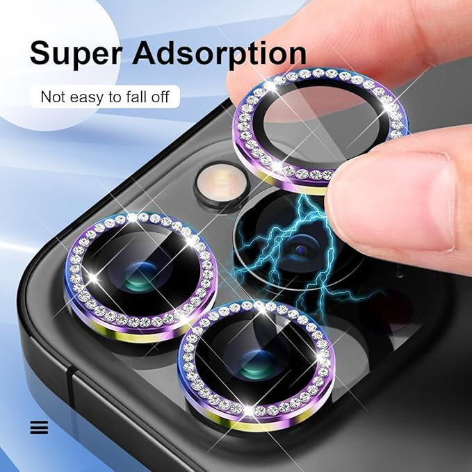 محافظ لنز دوربین گوف مدل Diamond Ring مناسب برای گوشی موبایل اپل iPhone 15 Pro /15 Pro Max