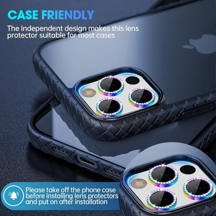 محافظ لنز دوربین گوف مدل Diamond Ring مناسب برای گوشی موبایل اپل iPhone 15 Pro /15 Pro Max