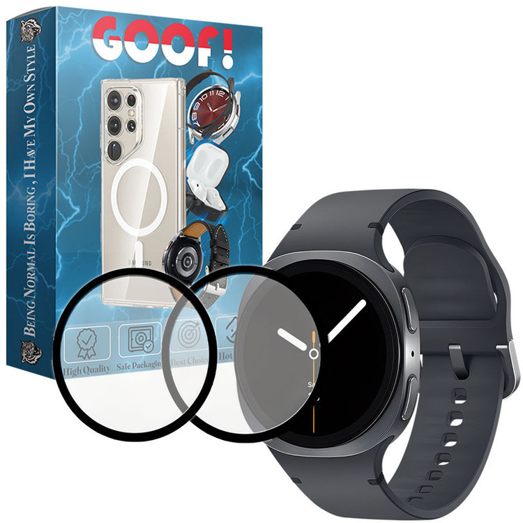 محافظ صفحه نمایش گوف مدل PMMA مناسب برای ساعت هوشمند سامسونگ Galaxy Watch 8 40mm بسته دو عددی