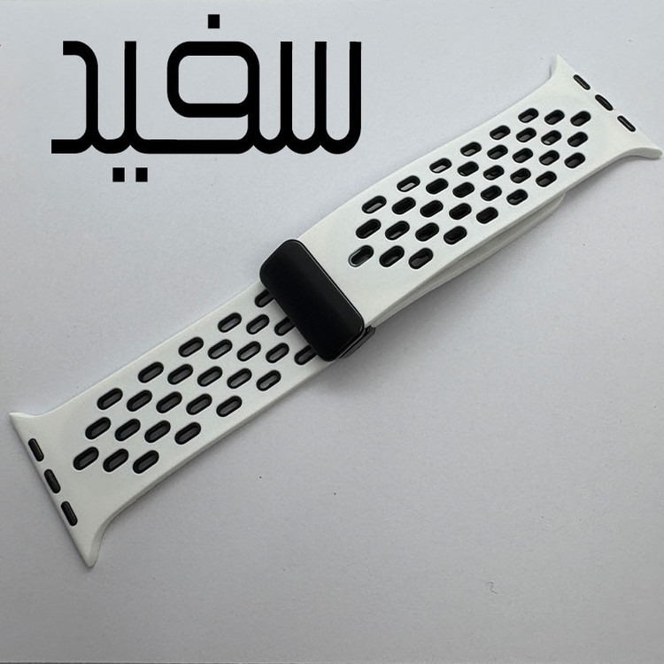 بند گوف مدل Breathable Silicone Magnetic مناسب برای اپل واچ سری 1/2/3/4/5/6/7/8/9/SE/ULTRA/ULTRA 2 سایز 42/44/45/49 mm