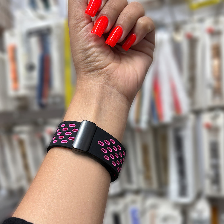 بند گوف مدل Breathable Silicone Magnetic مناسب برای اپل واچ سری 1/2/3/4/5/6/7/8/9/SE/ULTRA/ULTRA 2 سایز 42/44/45/49 mm