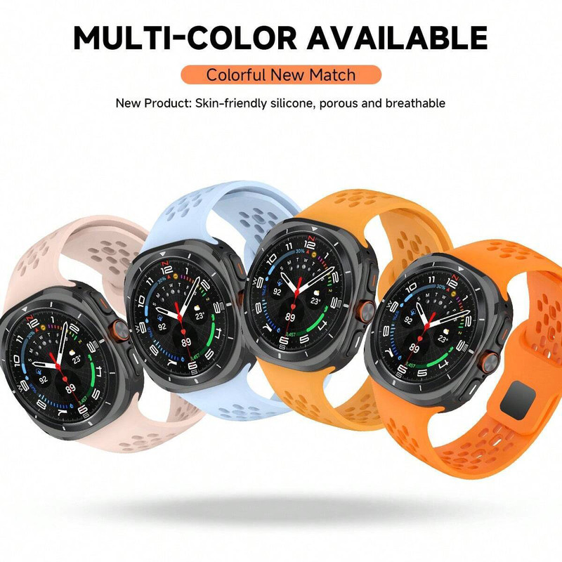 بند گوف مدل Silicone Breathable Belt مناسب برای ساعت هوشمند سامسونگ Galaxy Watch Ultra 47mm