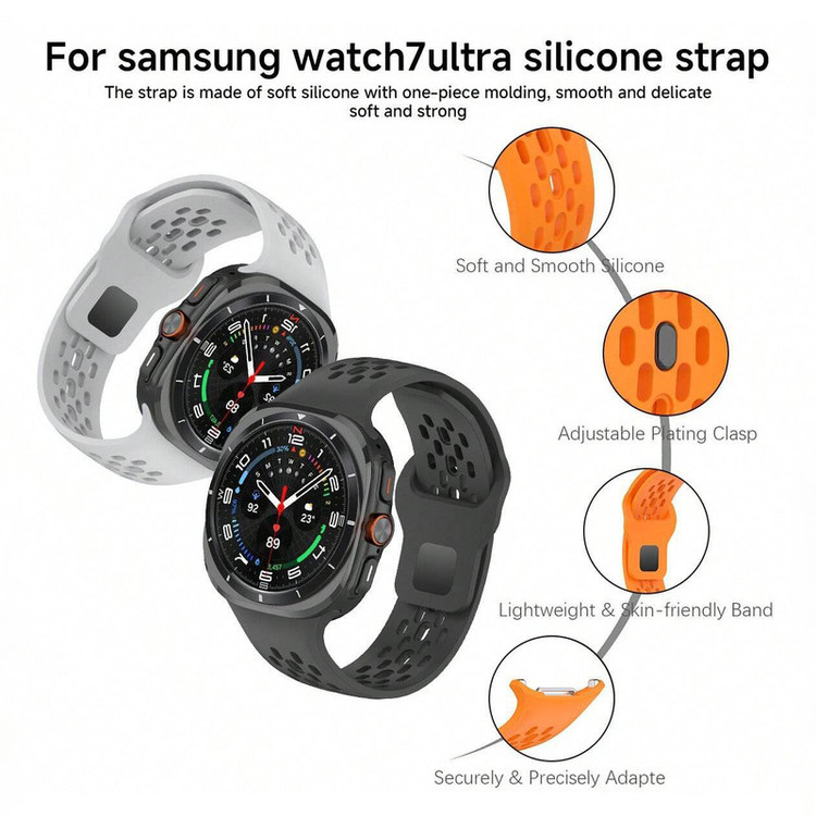 بند گوف مدل Silicone Breathable Belt مناسب برای ساعت هوشمند سامسونگ Galaxy Watch Ultra 47mm