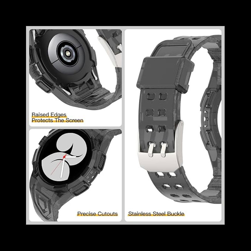 بند مدل Transparent مناسب برای ساعت هوشمند سامسونگ Galaxy Watch 4 Classic 46mm به همراه کاور