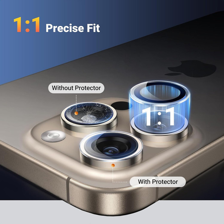 محافظ لنز دوربین گوف مدل Ring Metal مناسب برای گوشی موبایل اپل iPhone 16 Pro Max