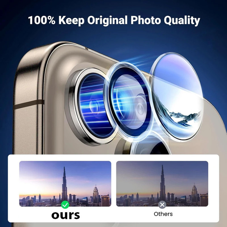 محافظ لنز دوربین گوف مدل Ring Metal مناسب برای گوشی موبایل اپل iPhone 16 Pro Max