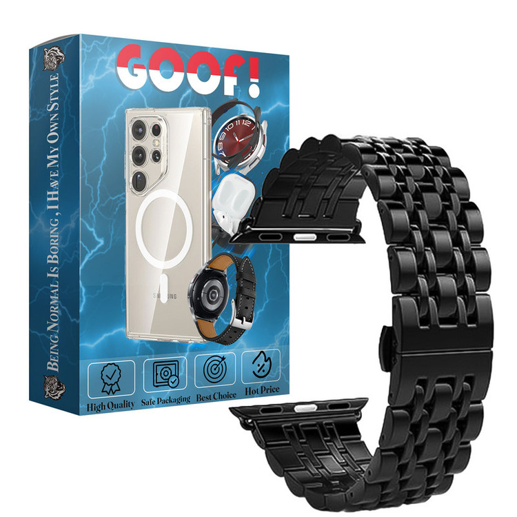 بند گوف مدل Stainless 7Bead مناسب ساعت هوشمند ویرفیت HK8 pro max / HK9 ultra 2 / T800 Ultra / T900 Ultra