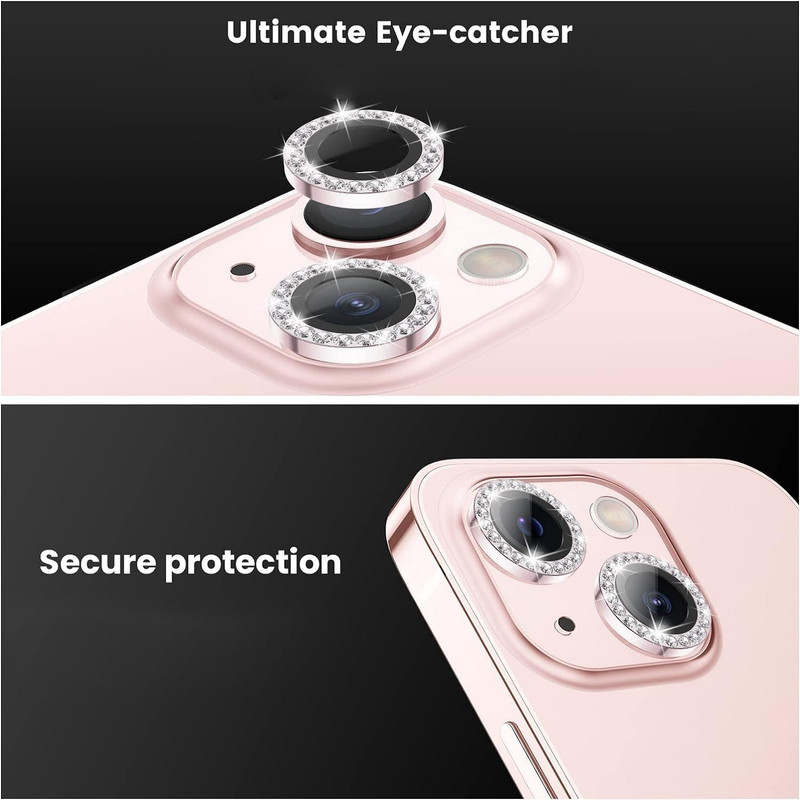 محافظ لنز دوربین گوف مدل رینگی نگین دار مناسب برای گوشی موبایل اپل iPhone 13 / 13 Mini