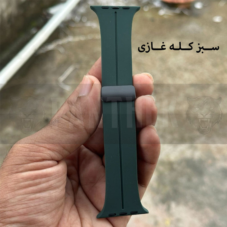 بند پنتر مدل Silicon Magnetic مناسب برای اپل واچ سری 1/2/3/4/5/6/7/8/9/ SE / ULTRA / ULTRA 2 سایز 42/44/45/49 میلی متری