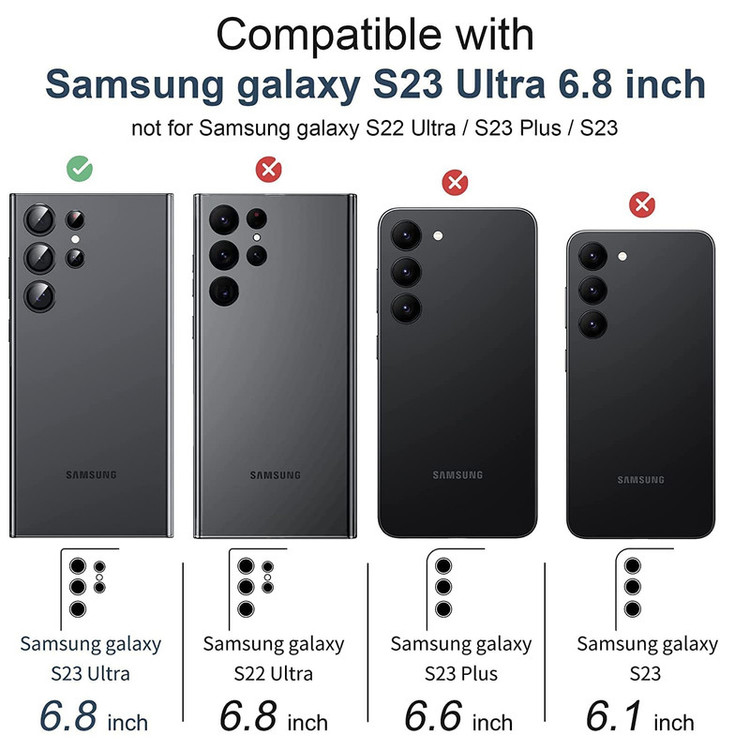 محافظ لنز دوربین گوف مدل رینگی مناسب برای گوشی موبایل سامسونگ Galaxy S23 Ultra