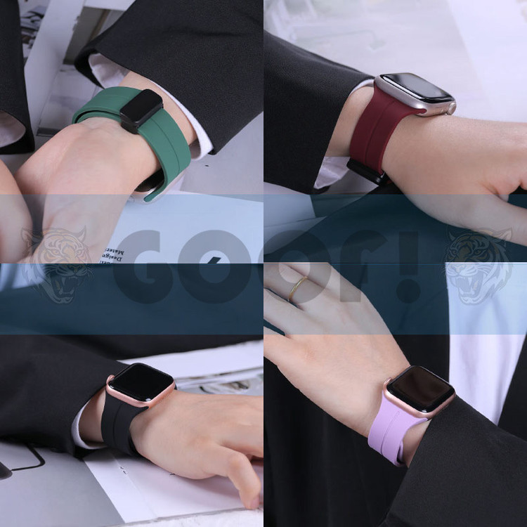 بند گوف مدل Silicon Magnetic مناسب برای اپل واچ سری 1/2/3/4/5/6/7/8/9/ SE / ULTRA / ULTRA 2 سایز 42/44/45/49 میلی متری
