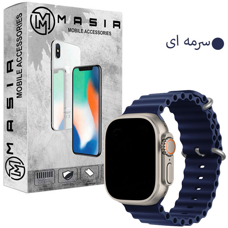 بند مسیر مدل Ocean مناسب برای اپل واچ سری Ultra سایز 49 میلی متری