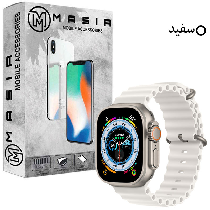بند مسیر مدل Ocean مناسب برای اپل واچ سری Ultra سایز 49 میلی متری