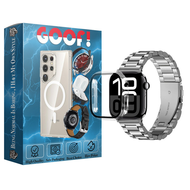 بند گوف مدل CoverT-3Bead مناسب برای اپل واچ سری 10 سایز 42 میلی متری به همراه کاور