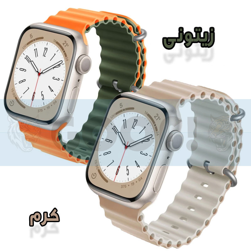 بند گوف مدل Ocean Silic Strap مناسب برای اپل واچ Ultra 49mm / Ultra 2 49mm