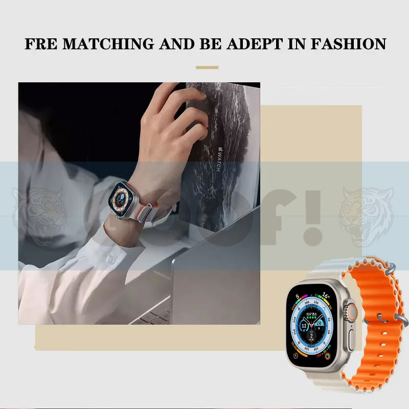 بند گوف مدل Ocean Silic Strap مناسب برای اپل واچ Ultra 49mm / Ultra 2 49mm