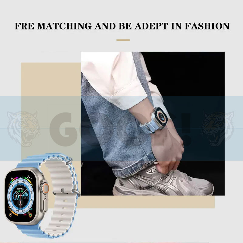 بند گوف مدل Ocean Silic Strap مناسب برای اپل واچ Ultra 49mm / Ultra 2 49mm